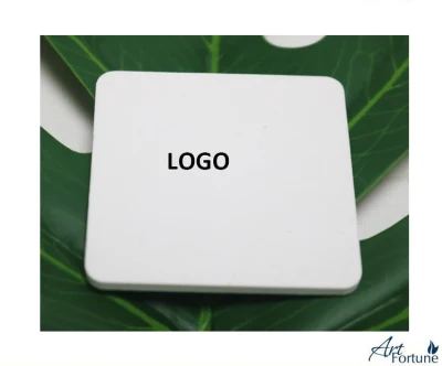 Quadratische Keramikscheibe für ätherische Öle, individuell gestalteter Logo-Parfüm-Gips-Diffusor